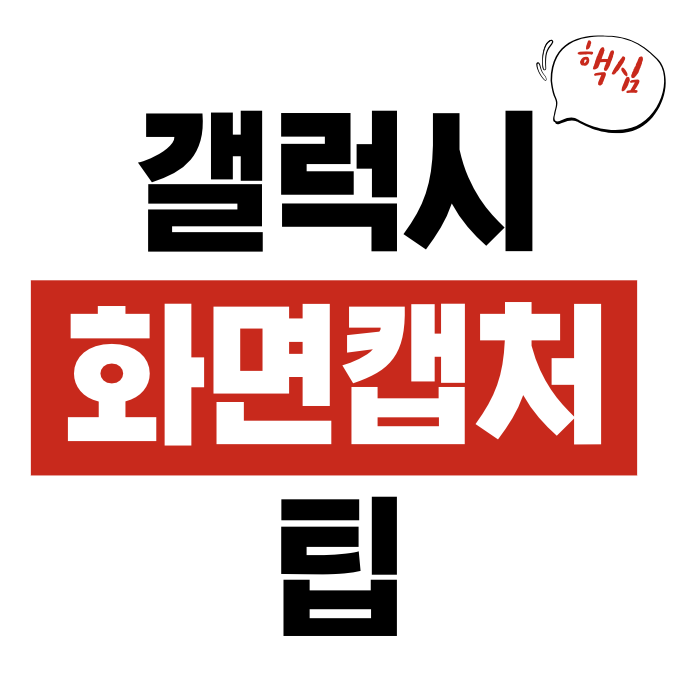 갤럭시 화면 캡쳐