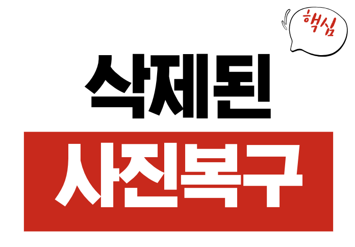 삭제된 사진 복구