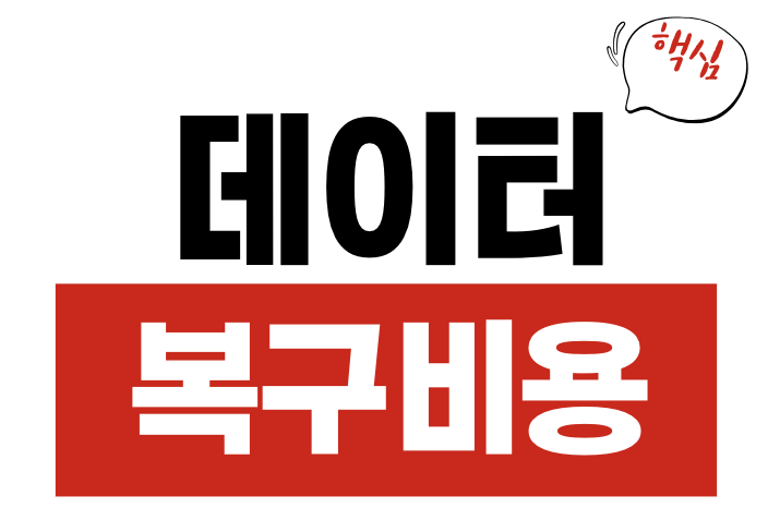 데이터 복구 비용